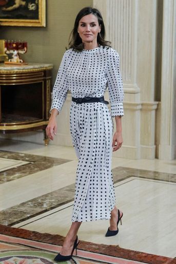 La reine Letizia d'Espagne à Madrid, le 14 juin 2019
