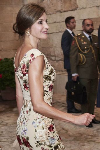 La reine Letizia d&#039;Espagne à Palma de Majorque, le 4 août 2017