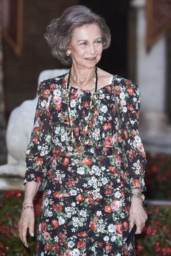 L&#039;ex-reine Sofia d&#039;Espagne à Palma de Majorque, le 4 août 2017