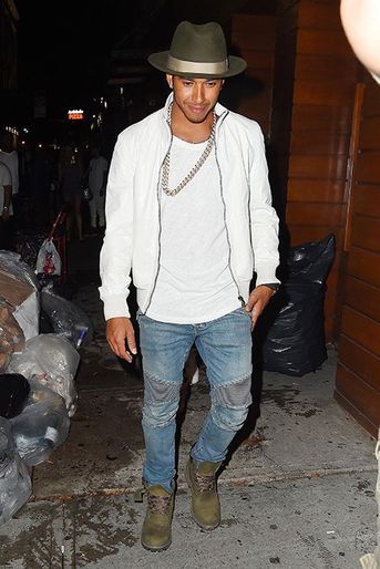 Lewis Hamilton à New York le 11 août 2015