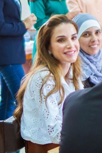La reine Rania de Jordanie à Amman, le 4 août 2015