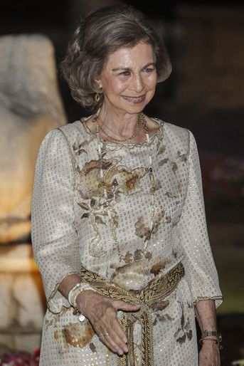 L&#039;ex-reine Sofia d&#039;Espagne à Palma de Majorque, le 5 août 2015