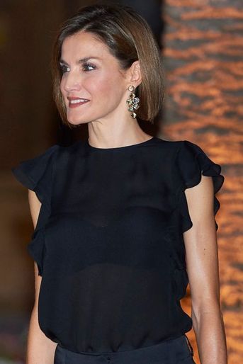 La reine Letizia d&#039;Espagne à Palma de Majorque, le 5 août 2015