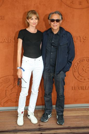 Richard Berry et sa femme Pascale Louange à Roland-Garros le 4 juin 2019
