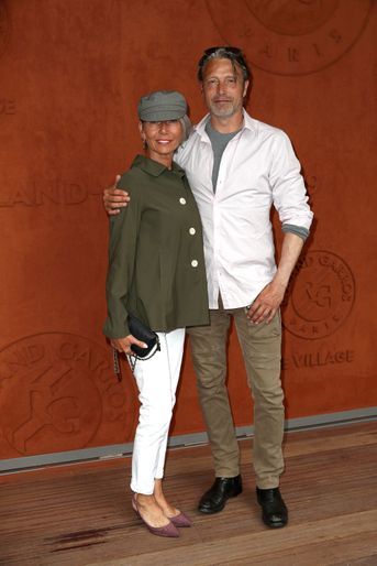 Mads Mikkelsen et son épouse Hanne à Roland-Garros le 9 juin 2019