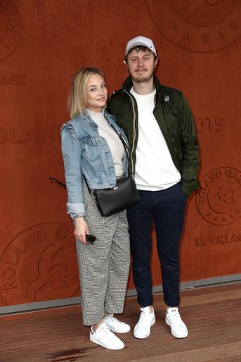 Norman Thavaud et sa compagne Martha à Roland-Garros le 9 juin 2019