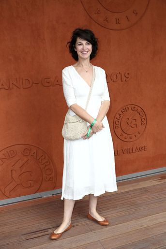 Zabou Breitman à Roland-Garros le 9 juin 2019