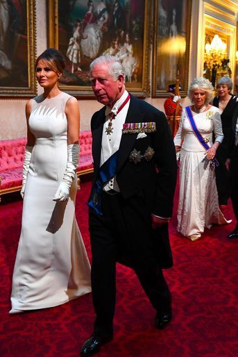 Melania Trump et le prince Charles à Buckingham Palace, le 3 juin 2019.