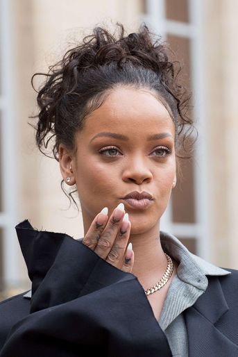 Rihanna lors de sa visite à l&#039;Elysée, le 26 juillet 2017.