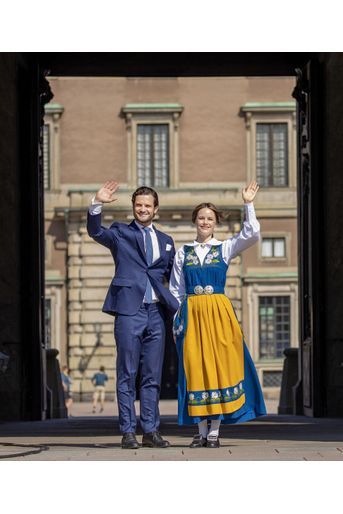 La princesse Sofia et le prince Carl Philip de Suède lors de la Fête nationale à Stockholm, le 6 juin 2019