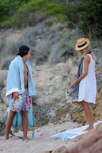 Heidi Klum et Vito Schnabel à Porto Cervo le 30 juillet 2015