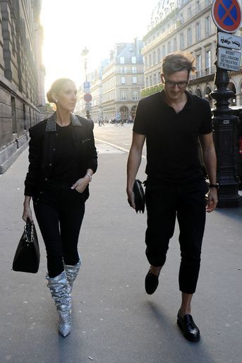 Pepe Munoz avec Céline Dion à Paris, le 7 juillet 2017.