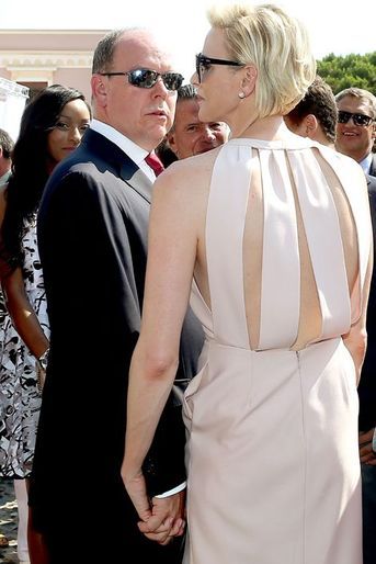 La princesse Charlène et le prince Albert II à Monaco, le 11 juillet 2015
