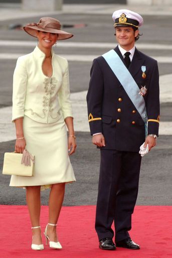 La princesse Madeleine et le prince Carl Philip de Suède à Madrid, le 22 mai 2004