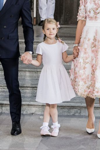La princesse Estelle aux 40 ans de la princesse Victoria, le 14 juillet 2017.