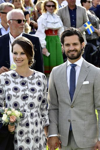 La princesse Sofia et le prince Carl Philip aux 40 ans de la princesse Victoria, le 14 juillet 2017.