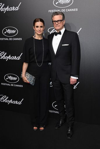 Colin Firth et son épouse Livia à la soirée du Trophée Chopard lors du 72e Festival de Cannes le 20 mai 2019