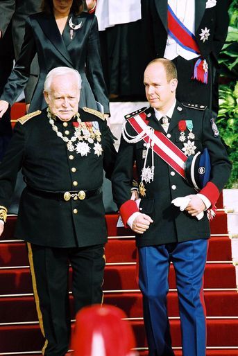 Albert et Rainier à la Fête nationale monégasque, novembre 2001