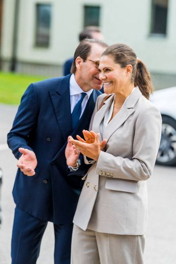 Le prince Daniel et la princesse héritière Victoria de Suède à Sköve, le 25 août 2021