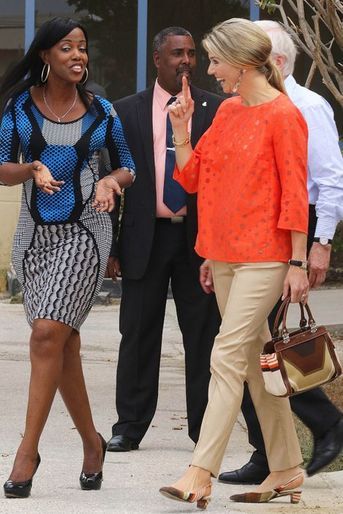 La reine Maxima des Pays-Bas à Aruba, le 2 mai 2015