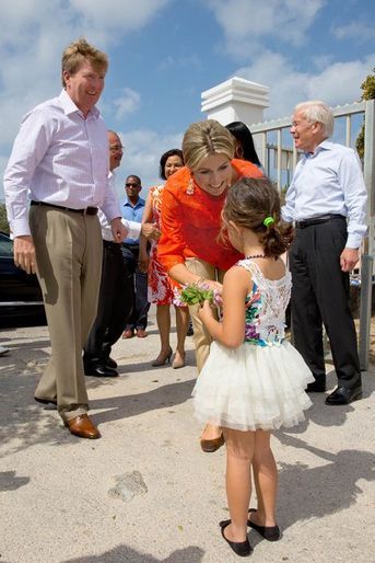 La reine Maxima et le roi Willem-Alexander des Pays-Bas à Aruba, le 2 mai 2015