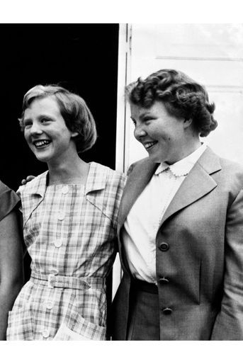 La princesse Margrethe de Danemark et la princesse Beatrix des Pays-Bas, le 31 juillet 1954