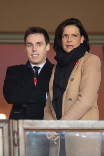 La princesse Stéphanie de Monaco avec son fils Louis Ducruet à Monaco, le 15 janvier 2020