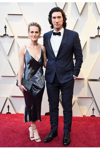 Adam Driver (avec son épouse Joanna Tucker) aux Oscars en 2019