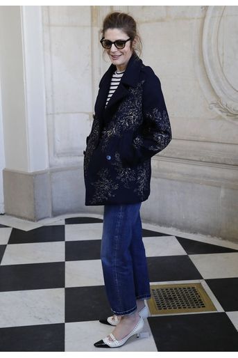 Chiara Mastroianni lors du défilé Dior Haute Couture printemps-été 2020, qui a eu lieu au Musée Rodin lundi 20 janvier 2020. 