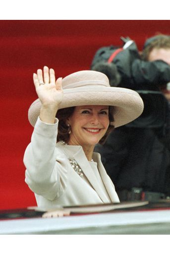La reine Silvia de Suède, à Bruxelles le 4 décembre 1999