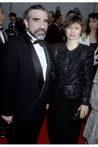 Martin Scorsese (avec son épouse d'alors Barbara De Fina) aux Oscars en 1990