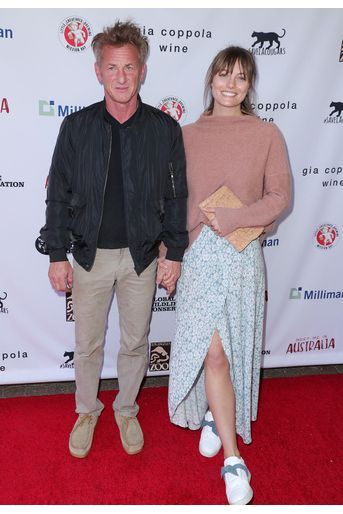 Sean Penn et Leila George au gala «Australia Wildfire Relief Efforts» au zoo de Los Angeles le 8 mars 2020
