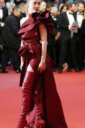 Amber Heard lors du Festival de Cannes, le 17 mai 2019