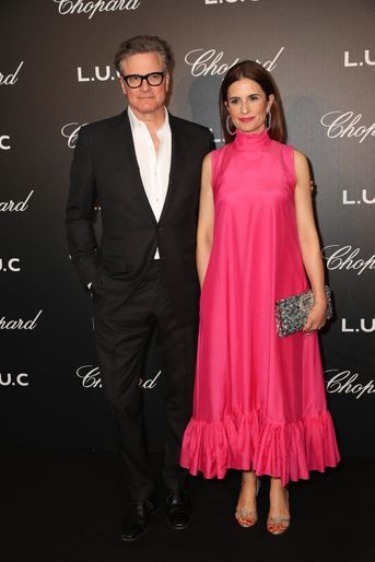 Colin Firth et sa femme Livia Giuggioli à Cannes, le 21 mai 2019