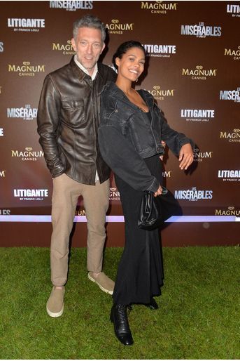 Vincent Cassel et Tina Kunakey lors de la soirée Magnum à Cannes, le 15 mai 2019