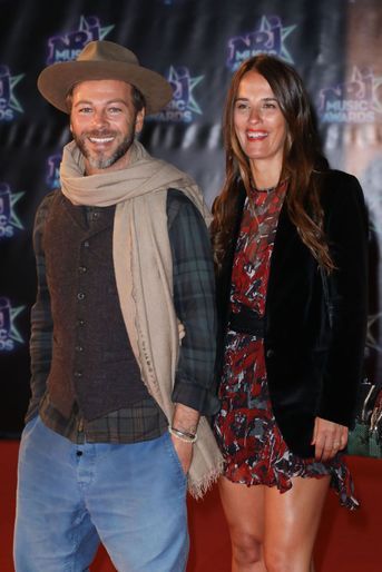 Christophe Maé et sa femme aux NRJ Music Awars à Cannes, en novembre 2015.