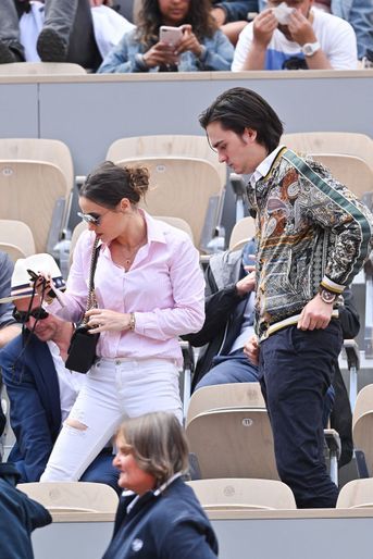 Capucine Anav et Alain-Fabien Delon à Roland-Garros le 28 mai 2019