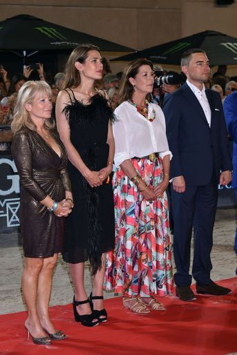 Charlotte Casiraghi et sa mère la princesse Caroline de Hanovre à Monaco, le 24 juin 2017