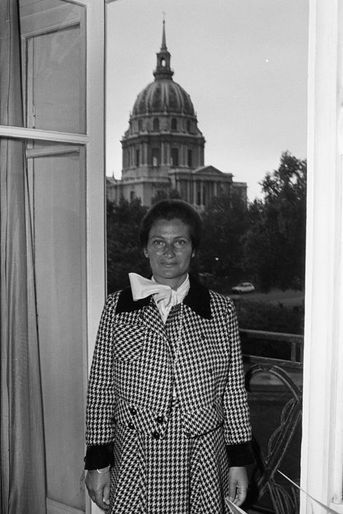 Simone Veil chez elle à Paris, le 29 mai 1974
