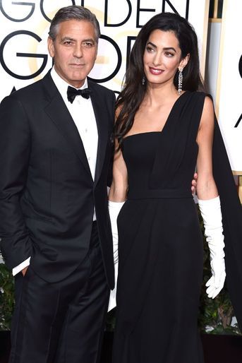 George Clooney et son épouse Amal en 2015.