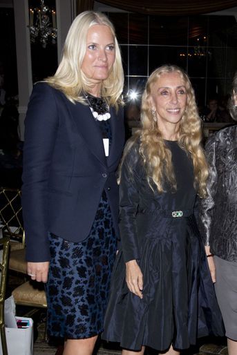 La princesse Mette-Marit de Norvège avec Franca Sozzani à New York, le 25 septembre 2012