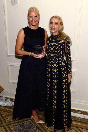 La princesse Mette-Marit de Norvège avec Franca Sozzani à New York, le 10 juin 2014
