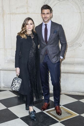Olivia Palermo et son mari Johannes Huebl lors du défilé Christian Dior à Paris, le 26 février 2019 