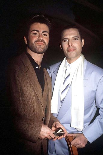 George Michael et Freddie Mercury en 1989.