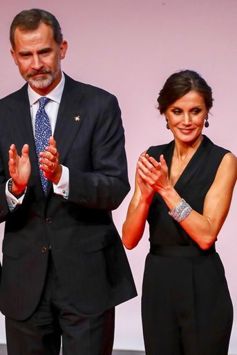 La reine Letizia et le roi Felipe VI d'Espagne à Valence, le 7 novembre 2018