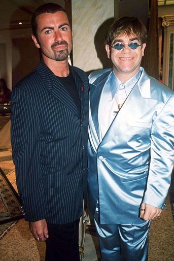 George Michael et Elton John à Londres en 1995.