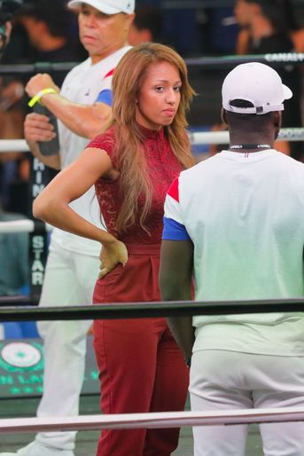 Estelle Mossely au match de boxe de Tony Yoka au palais des sports de Paris, le 23 juin 2018 