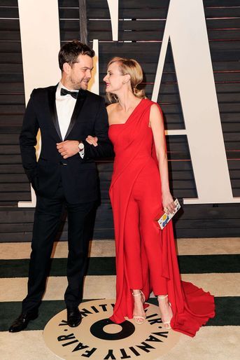 Diane Kruger et Joshua Jackson au Vanity Fair Oscar Party en février 2015.