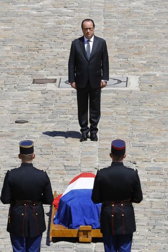 L'hommage national rendu à Michel Rocard aux Invalides, le 7 juillet 2016.