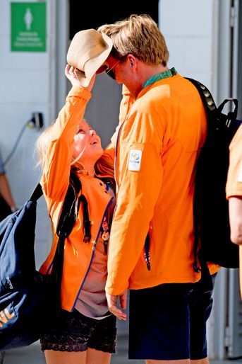 Le roi Willem-Alexander des Pays-Bas et la princesse Ariane aux JO de Rio, le 19 août 2016
